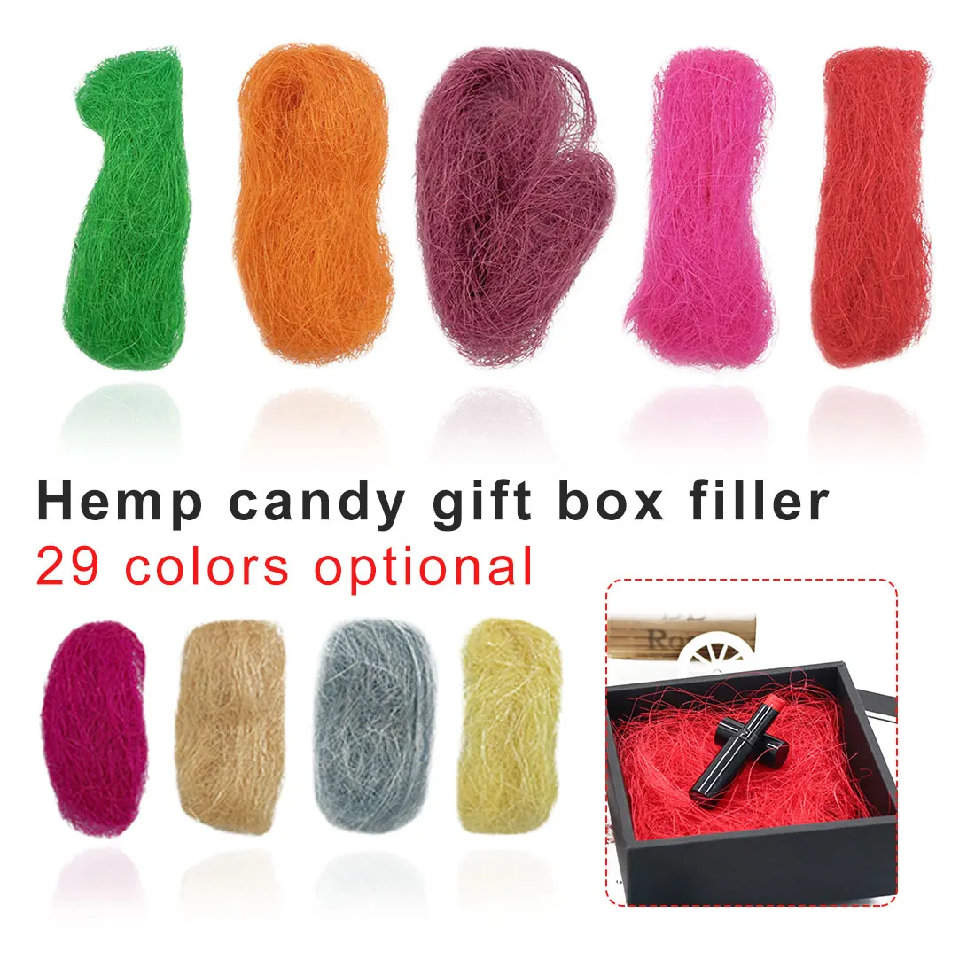 

10g Nature Sisal Wedding DIY Flower Bouquet Gift Box/Package Decor Wrapping Supplies Gift Box Filler