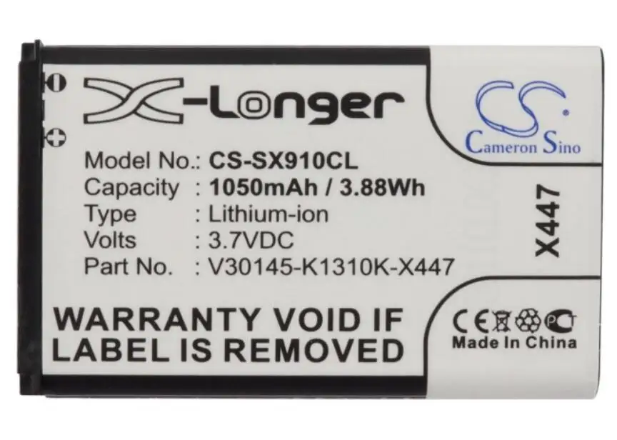 Cameron Sino 1050 Mah Batteria Per Siemens Gigaset Sl910 Gigaset Sl910A Gigaset Sl910H V30145-K1310K-X447 V30145-K1310K-X447-0-Hy