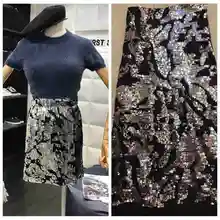 LASUI, новинка, 1y = 1 лот, 9 цветов, вышивка пайетками, кружевная ткань, дизайн, как карта, блестящая, сделай сам, для танцев/вечернего платья, ткань W0080