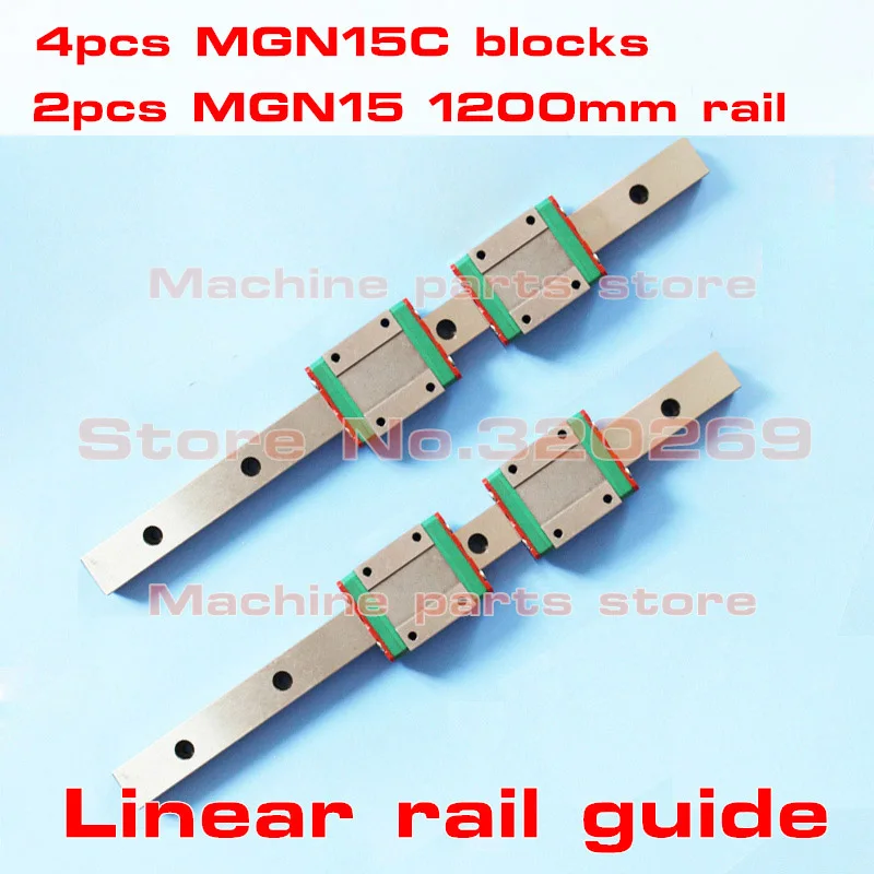 15 мм линейный руководство MGN15 L = 1200 мм линейный железнодорожные пути+ MGN15H Длинные линейные перевозки для ЧПУ X Y z оси - Цвет: MGN15C-1200mm rail