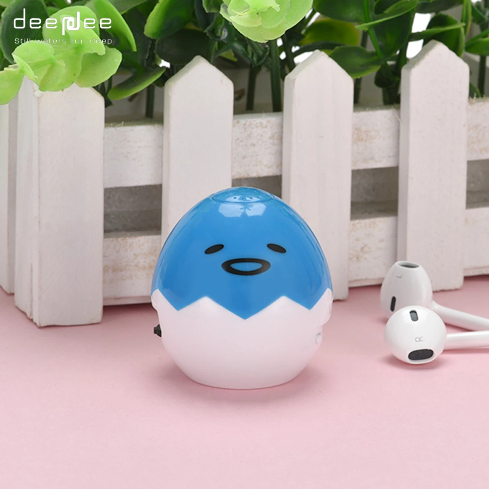 DEEPDEE Lucu Kartun Kuning Telur MP3 Player Mini Olahraga Musik