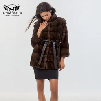 

Tatyana 2018 New Coming Whole Skin Mink Fur Coats Women Regular Length Slim Fur Coat Hot Sell High Street Mink Fur Jackets New