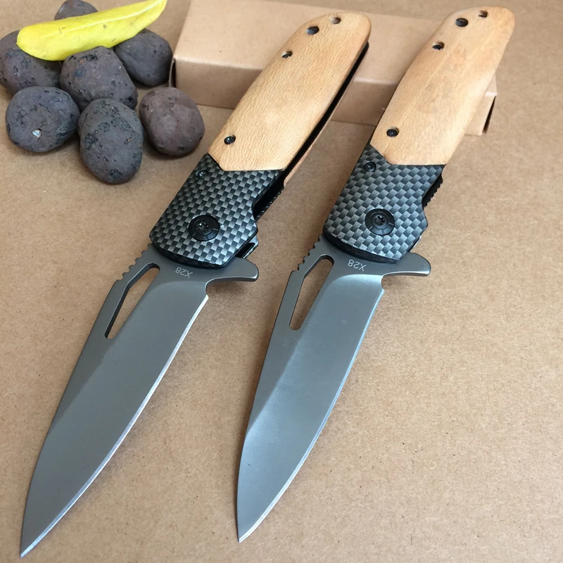 

8" Survival New Arrival Knife Mini Portable Key Edc Stainless Fold Camping Tactical Folding Pocket Ring Outdoor Tools Hunting