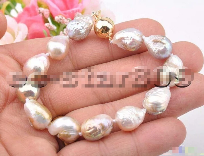 

Free shipping >>>>>>P5536 8" 12mm lavender almost Edison KESHI REBORN PEARL BRACELET