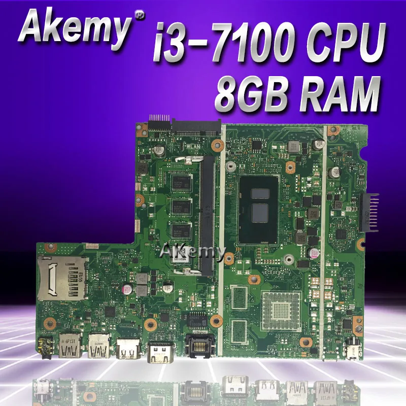 Uitwisseling! Laptop moederbord voor ASUS X541U X541UVK X541UAK X541UA X541UV X541UJ moederbord I3-7100 CPU 8 GB RAM Uitwisseling! Laptop moederbord voor ASUS X541U X541UVK X541UAK X541UA X541UV X541UJ moederbord I3-7100 CPU 8 GB RAM