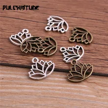 Pulchrode 20 шт 14*16 мм два цвета цветок лотоса голова медитация Йога подвески для самостоятельного изготовления ювелирных изделий ручной работы T6349