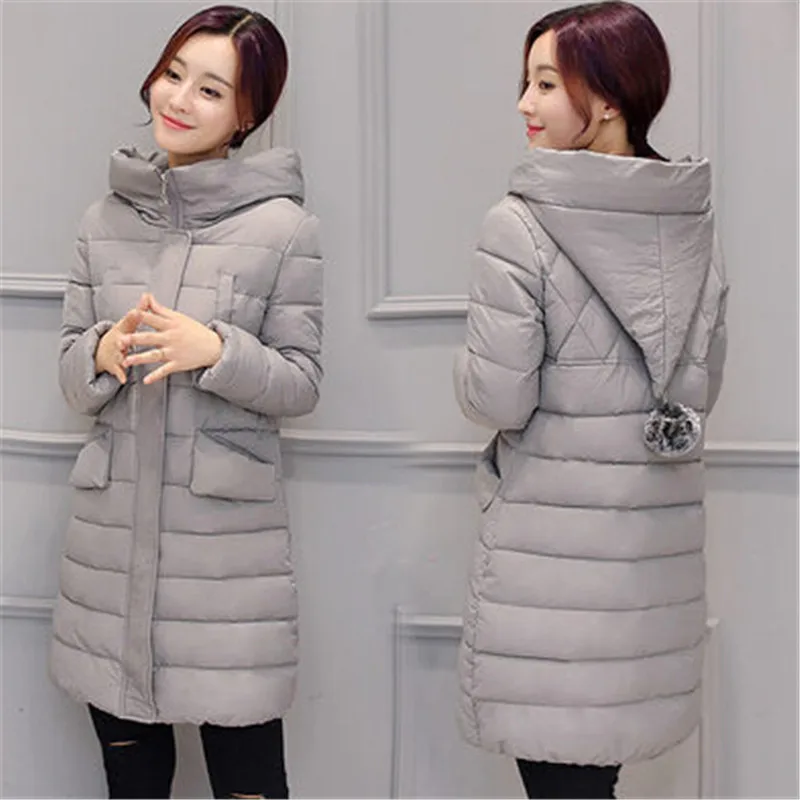 

Winter Women's Cotton Slim Long Coat Hooded Parka Jackets Coats 7 colour choose Overcoat Plus Size XXL Down Parkas