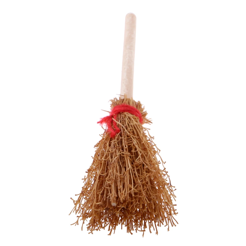 1:12 Scale Bamboo Broom Dollhouse Miniature Furniture Kit Cleaning Tool