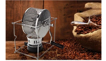 

Hand Drying Bean Machine Coffee Raw bean baking machine 304 Stainless steel roller Baking machine DIY