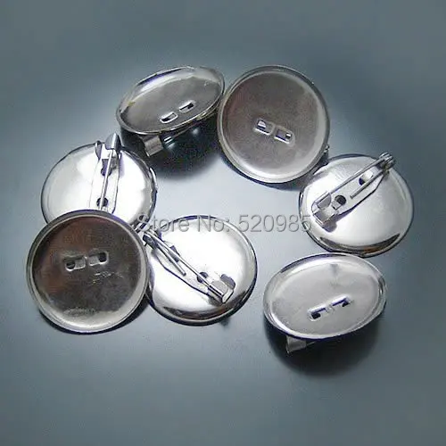 

Pick Size 20mm 24mm 30mm Brooch Back Bar Pins ,silver Tone brooch base spacers with safe lock pin for DIY Jewelry Findings JF50
