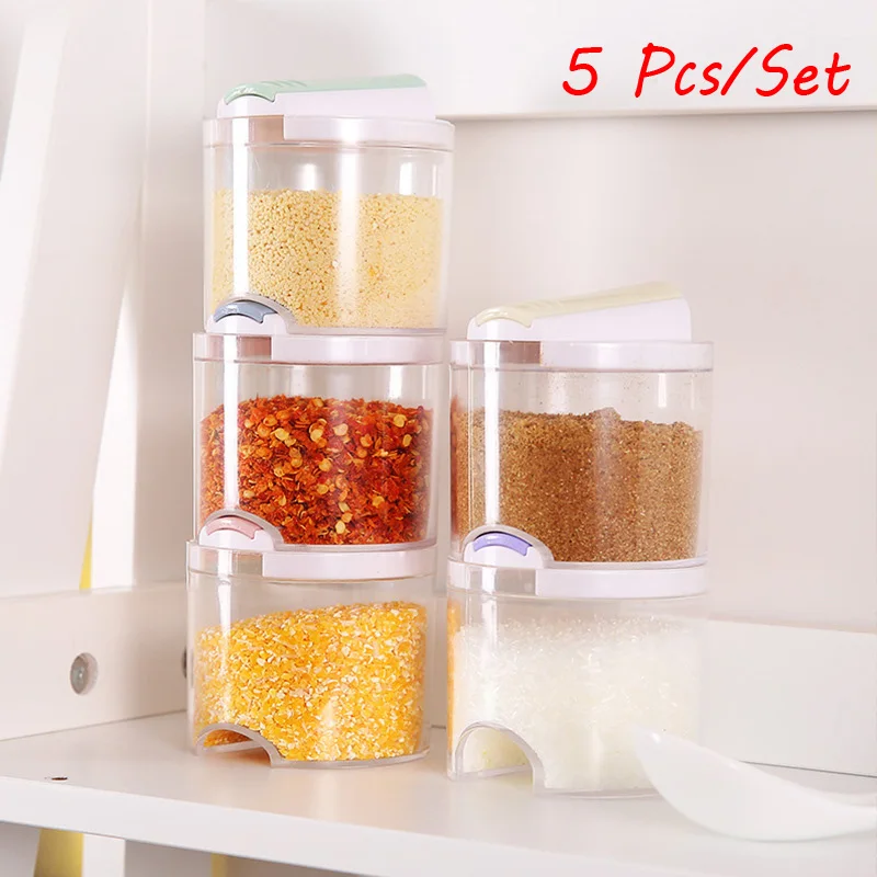 

Seasoning Tank Boxes spices storage box set spice jars pot for condiment Set Organizer Bottle container Holder Spice Jars