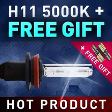 Ксенон 1 пара 35 Вт H11 5000 К лампы HID ксеноновая лампа для фары авто Замена 5000 K Бесплатный подарок glowtec