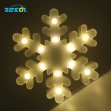 ZESOL снег дизайн светодиодный ночник на батарейках настольная лампа Luminaria лампа для детей подарок декор ночник