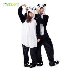 Унисекс фланелевые пижамы с животными теплые зимние комбинезоны для взрослых пижамы Косплей ползунки «панда» для сна Lounge милые пижамы