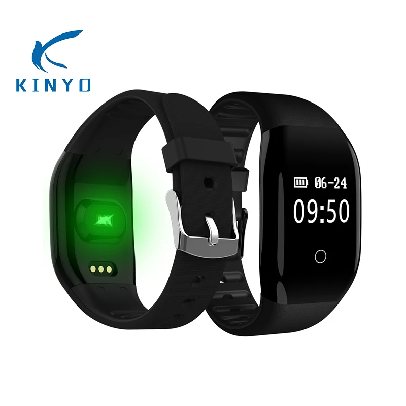 

KINYO OLED smart Bracelet fitness Tracker Heart Rate smart band waterproof message Reminder smart Watch for Android ios phones