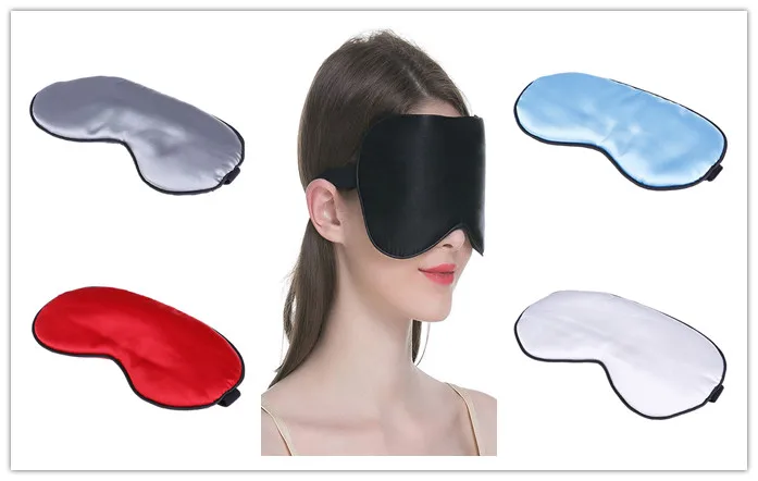 Natural Sleeping Eye Mask Eyeshade Cover Shade Eye Patch Soft Charmeuse Silk Travel Eyepatch Sleep Mask Women Men
