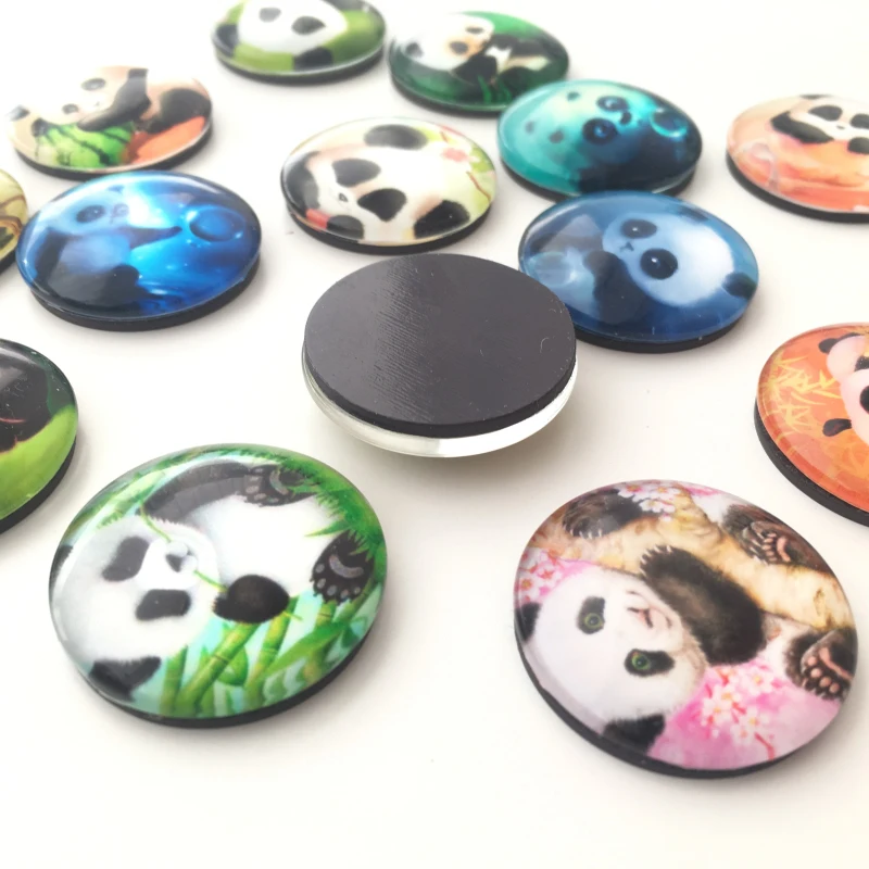 Бесплатная доставка (14 шт./лот) Kawaii Panda магнит на холодильник из хрустального