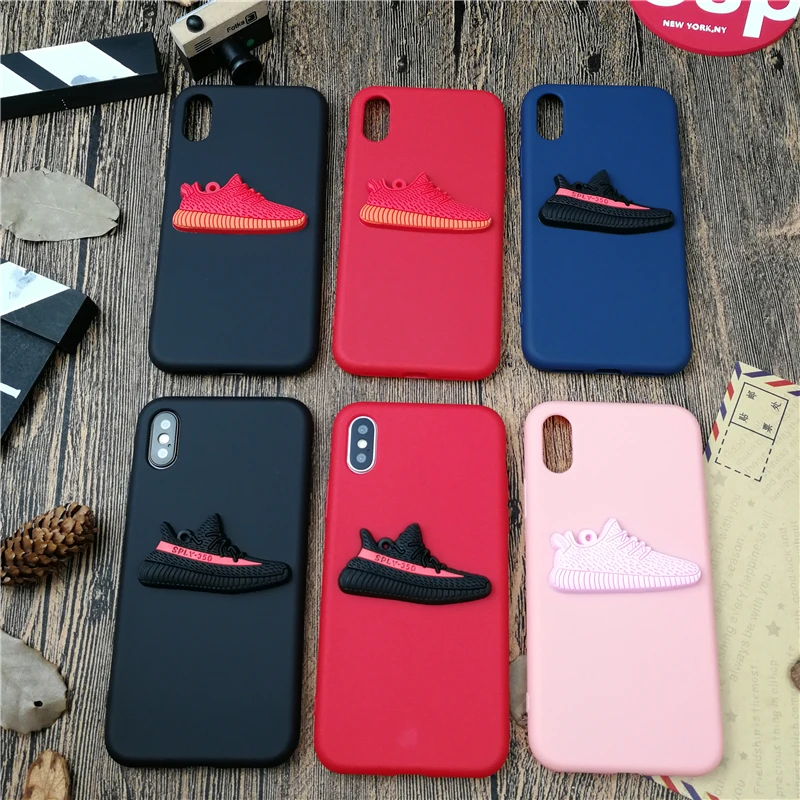 

3D Sports Shoes case for iphone X XS MAX XR 10 8 7 6 6s plus 5 5s se soft silicone matte luxury phone cover coque fundas capa