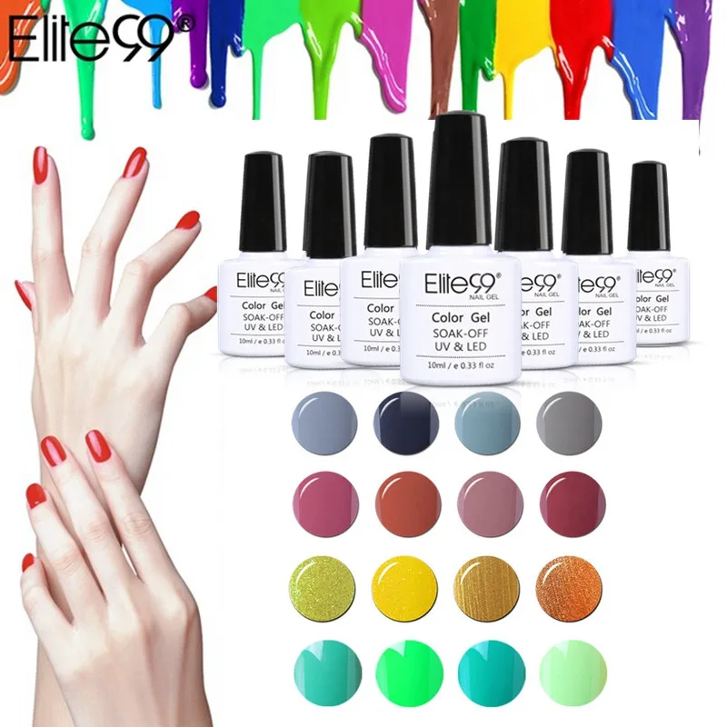 Download Aliexpress.com : Buy Elite99 Gorgeous Nude Grey Yellow Green Colors Nail Gel Polish 10ML DIY ...