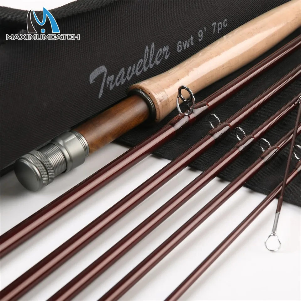 Maximumcatch удочка для ловли нахлыстом из углеродного волокна 9 футов 6wt 7 шт.|fly rod|fiber
