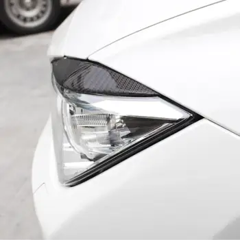 

VODOOL 2Pcs Carbon Fiber Car Headlight Eyebrows Eyelids Auto Front Headlamp Protector Sticker Styling For BMW F30 3 Series 13-15