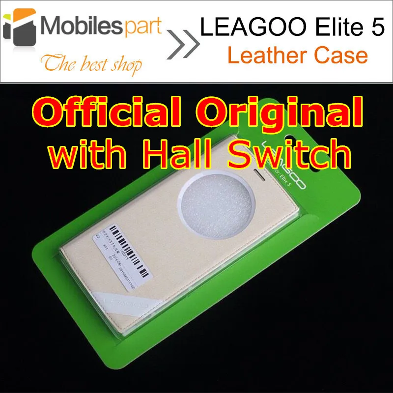 LEAGOO Elite 5 case 100% Original Official Flip Leather Case Cover with Hall Switch for LEAGOO Elite 5 Smartphone Free Shipping 