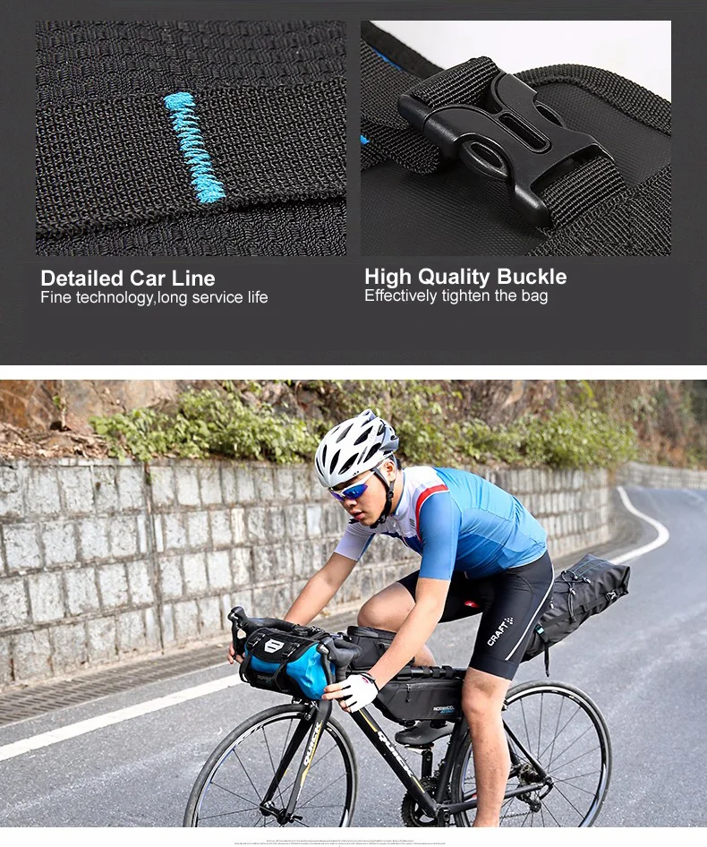 Excellent ROSWHEEL Full Waterproof 7L Bicycle Front Bag MTB Cycling Baskets Packing Pannier Bike Accessories Handlebar Bag 14 Excellent ROSWHEEL Full Waterproof 7L Bicycle Front Bag MTB Cycling Baskets Packing Pannier Bike Accessories Handlebar Bag 14