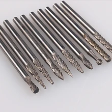 10 шт. набор боров из карбида вольфрама и стали, стоматологический набор боров, алмазные боры, стоматологический лабораторный материал, Вольфрамовая сталь, Шлифовальная головка, роторные боры