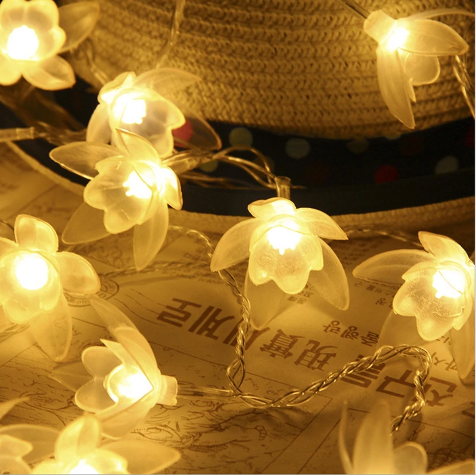 YINGTOUMAN HOT Plugs Flower Type Romantic Lamp String Lights Christmas