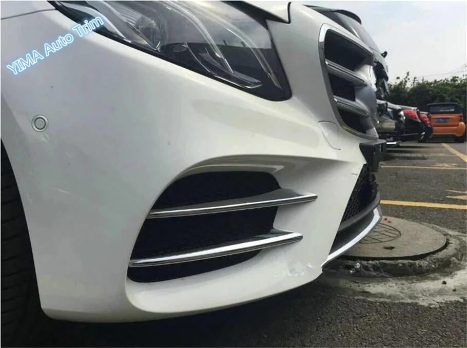 Lapetus ABS Chrome передние Противотуманные фары лампы реснички на фары отделка подходит для Mercedes-Benz E-Class E класса W213 седан Спорт