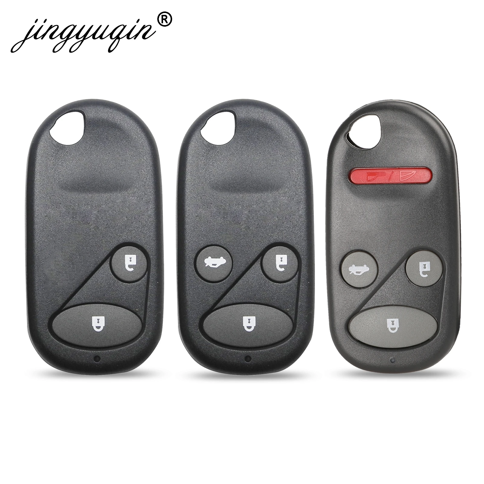 

jingyuqin 2/3/4 Button Auto Car Remote Key Shell Cover For Honda Accord Jazz Fit CRV S2000 Civic Odyssey Key Fob Case