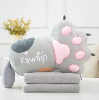 Мягкая плюшевая подушка с когтями из мультфильма «кошачья лапа», подушка для подушки, теплое одеяло, подарок на день рождения, Рождество#1273 - Цвет: Белый