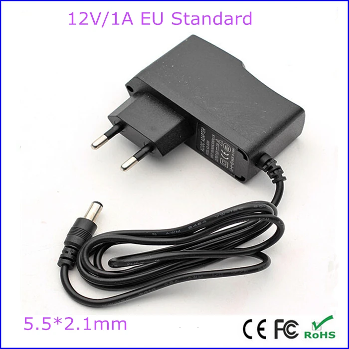 

AC 110-240volt to DC 12V/1A EU standard power adaptor for cctv camera/led strip light