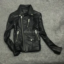 Фабричная куртка из натуральной кожи для женщин, пальто из натуральной воловьей кожи, модный мотоциклетный костюм, короткая верхняя одежда в стиле панк для женщин