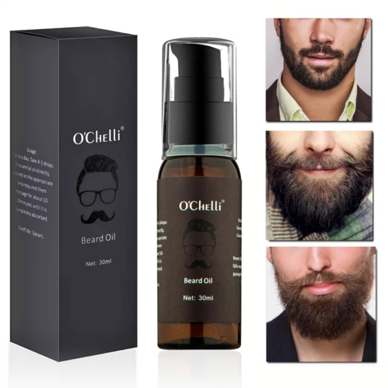 

30ml Natural Organic Beard Oil Beard nourishing Growth oil beards hair Thicker Essence Mustache Thick Hair Loss Care