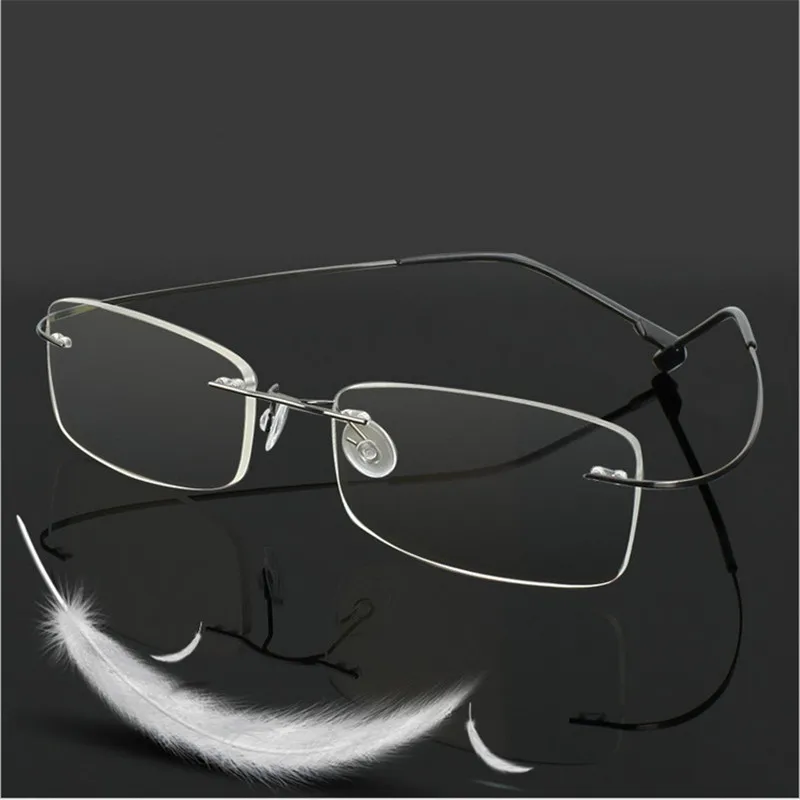 

Stainless Steel Eyeglasses Rimless Optical Frame Prescription Spectacle Frameless Glasses For Men Eye glasses Super Light