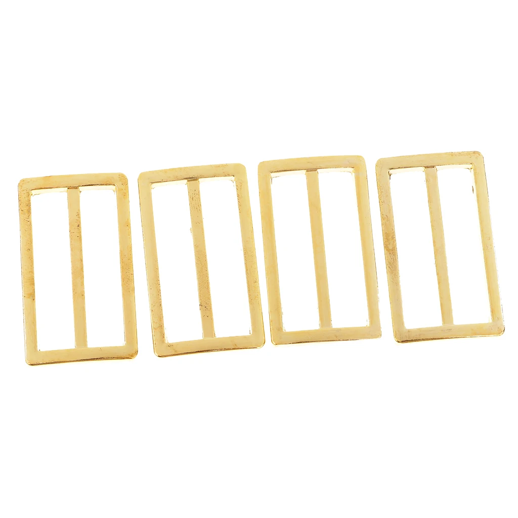 4Pcs Metal Tri Glide Slide Buckles Backpack Straps Adjuster Buckles 38mm Webbing Slider