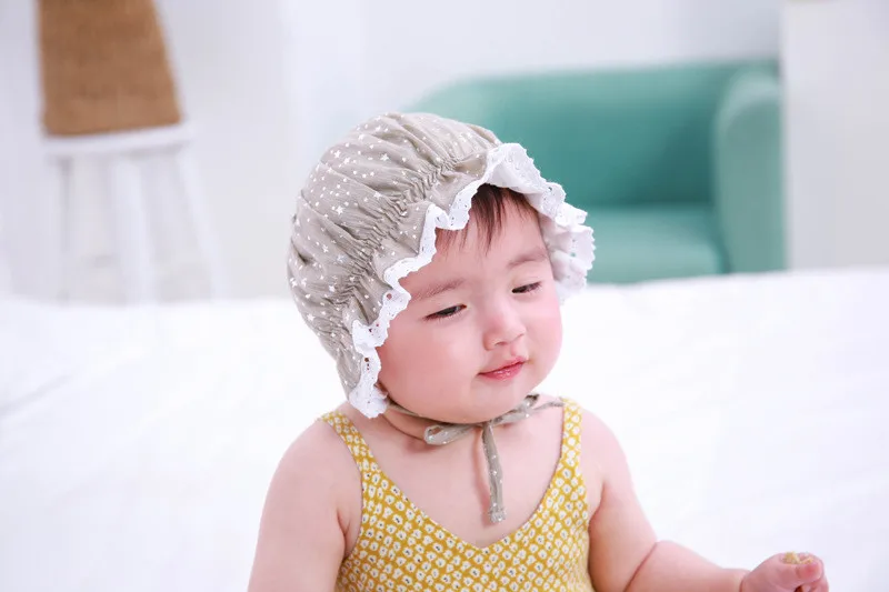 Летняя шапочка принцессы для новорожденных девочек 0-24 месяцев, детская шапочка на шнуровке с блестками, шапочка для сна с принтом со звездами, хлопок, шапочка s