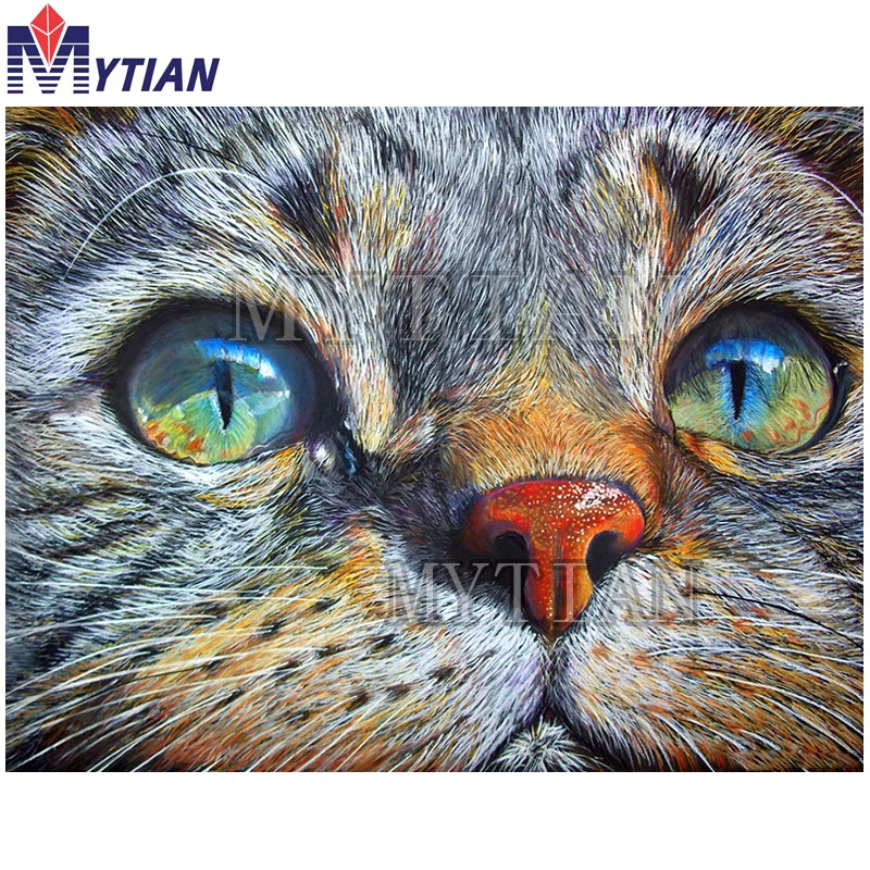 Full Drill Square/round Diamond 5D DIY Painting&quotCat face&quotDiamond Embroidery Cross Stitch Rhinestone Mosaic Painting gift | Дом и сад