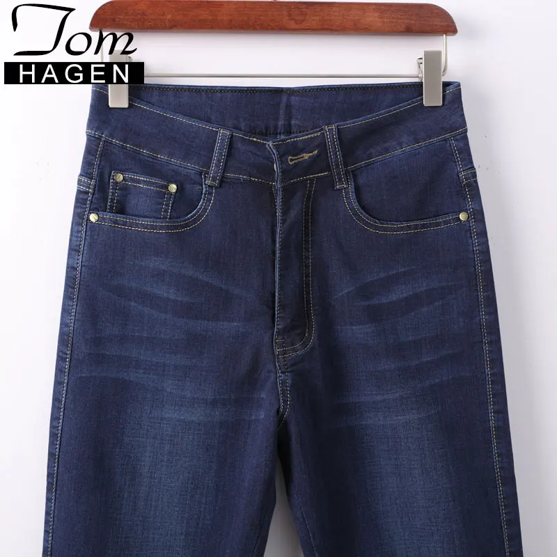 Tom Hagen Summer Skinny Jeans Capris Women Stretch Knee