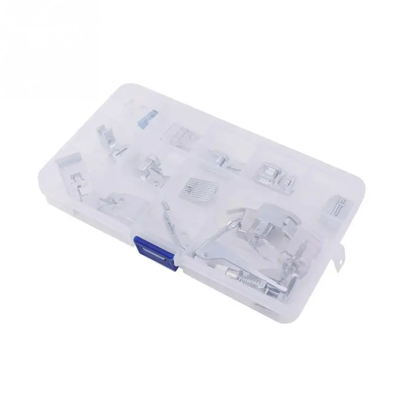 15 Set Sewing Presser Feet Foot For Singer For Brother For White Enla