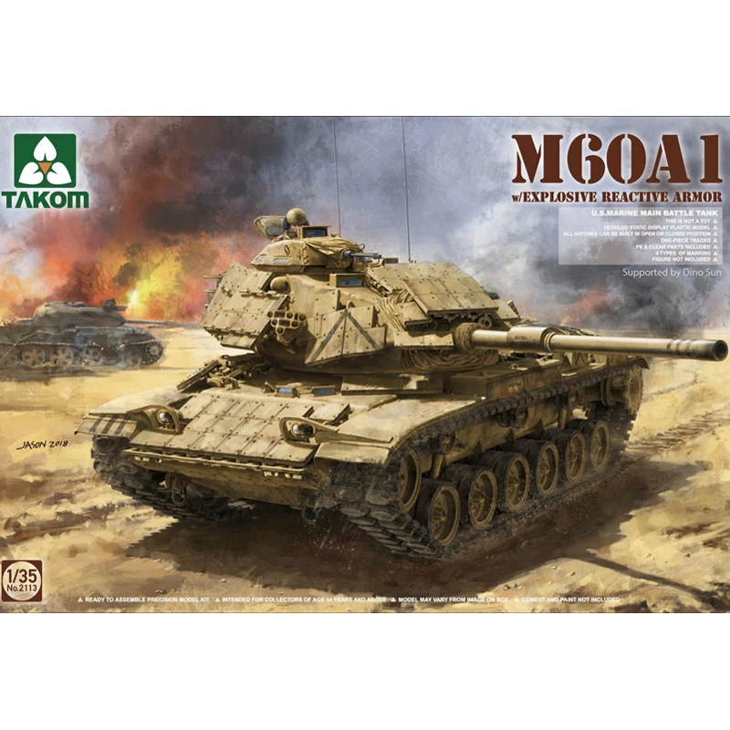 1/35 TAKOM 2113 U.S. M60A1 морской основной боевой танк модель хобби