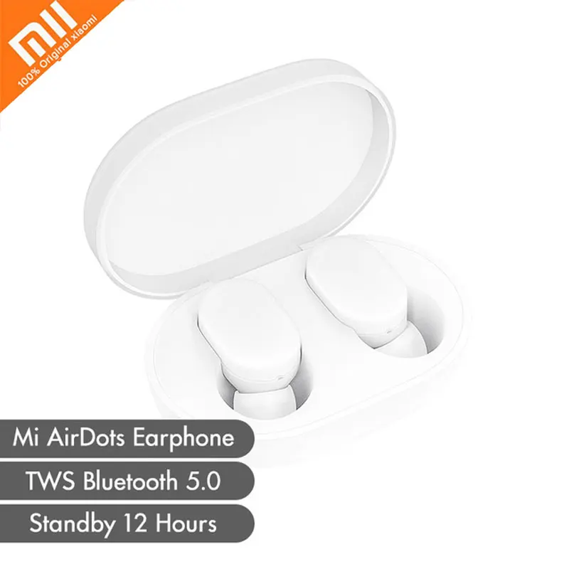 

Original Xiaomi AirDots TWS Bluetooth Earphones Wireless In-ear Earbuds Earphone Headset with Mic and Charging Dock Box Youth