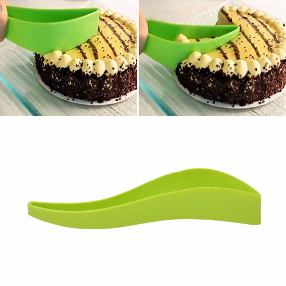 New Cute Convenient Cake Pie Slicer Sheet Cutter Server Bread Slice Knife in Shredders