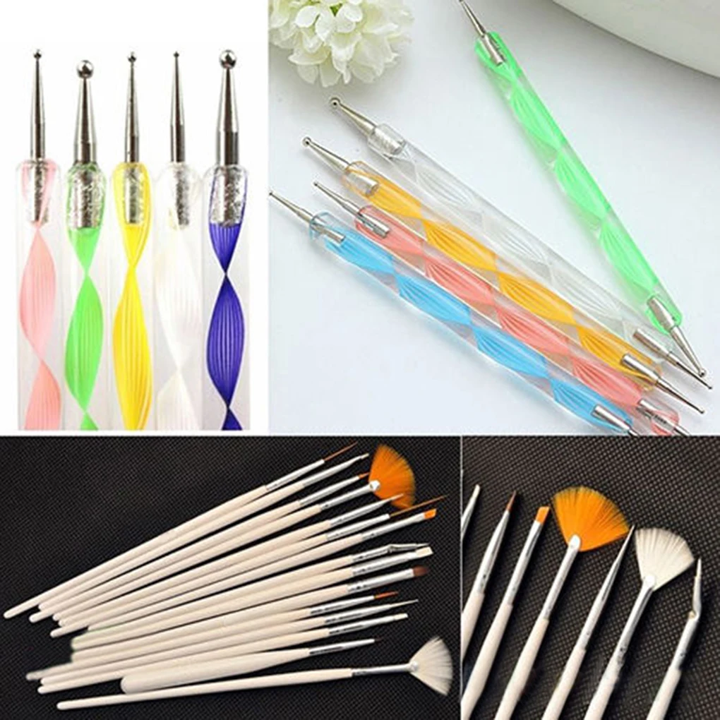 

Hot Selling Nail Art UV Gel Painting Pen Brush Tool Home DIY Pen Design Painting Pen Brush Set For Salon Manicure Tools