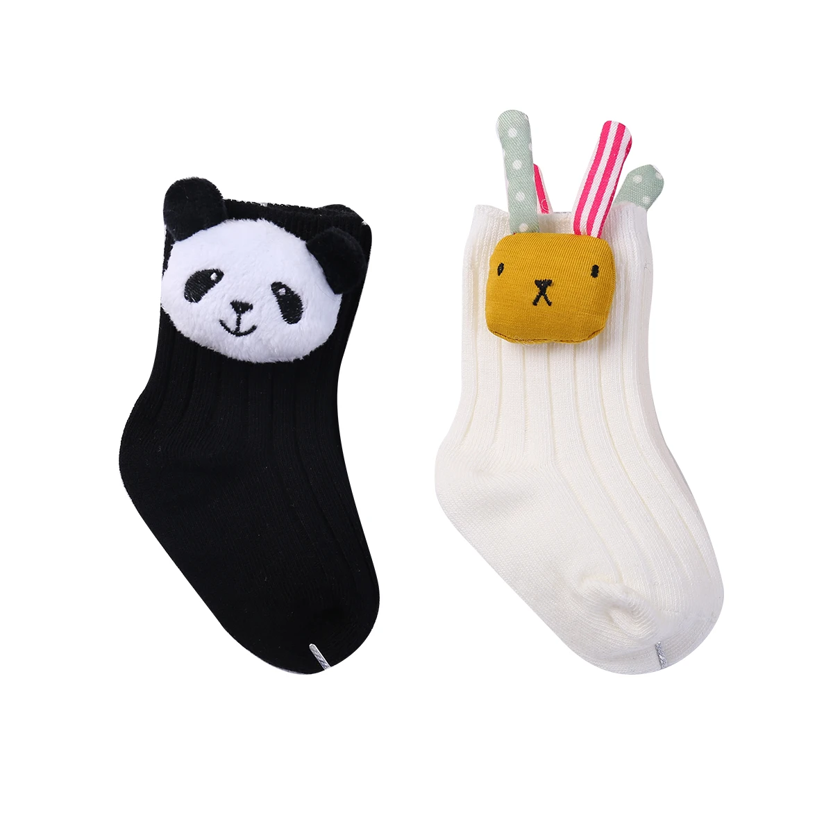 Pudcoco/2 пары носков для маленьких мальчиков и девочек милые хлопковые носки мягкие хлопковые носки для новорожденных - Цвет: C