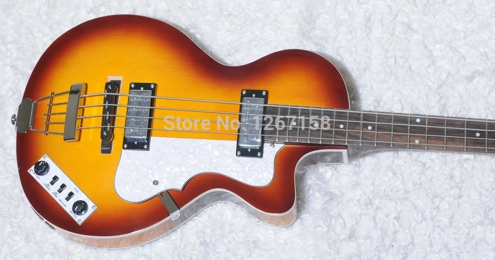 Hofner Club Bass Hi-CB серия полностью полый корпус 2 штапеля звукосниматели Винтажный стиль Тюнеры 4 струны бас бас