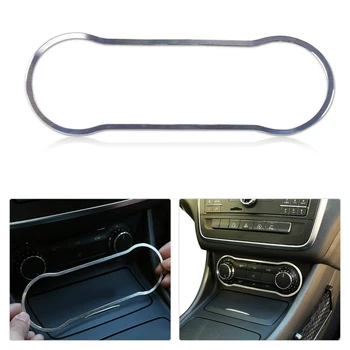 

DWCX Aluminum Interior Console A/C Switch Button Frame Trim Panel fors Benz A B CLA GLA Class W176 W246 C117 X156 2013 2014 2015