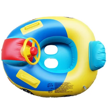 

Steering Wheel Swimmer Child Inflatable Ring Float Seat Boat Water Fun Baby Ring Swim Pool Inflatable Swimming Safe Raft
