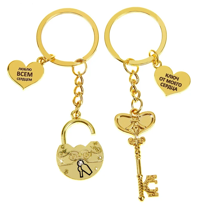 Alloy New couple i love you heart keychain ring keyring key keychain with meaning of "I love